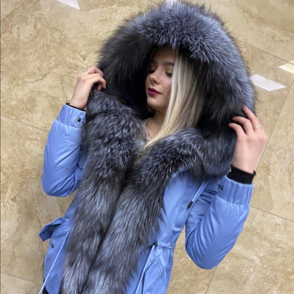 Parka with real fur
